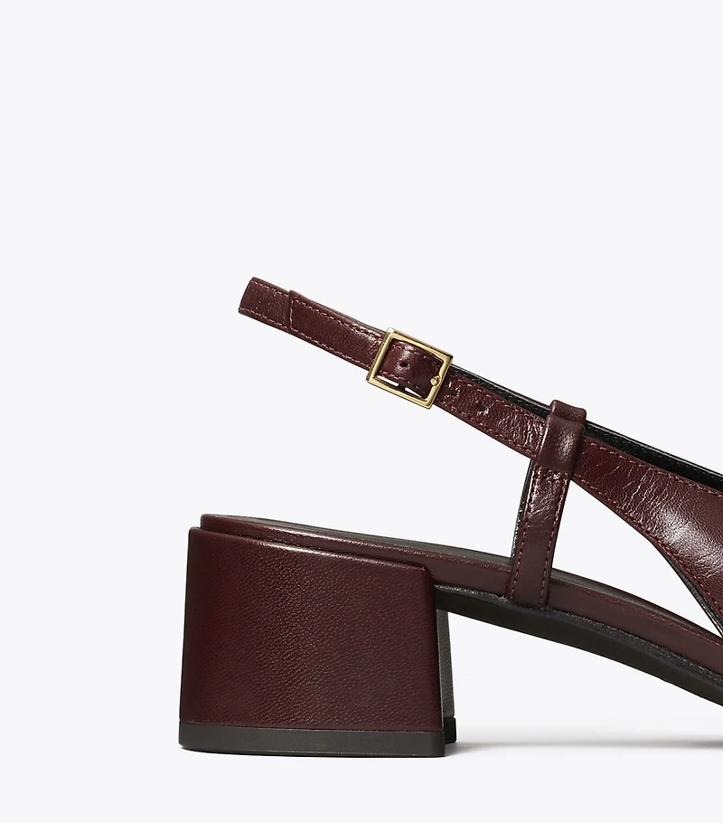 Cap-Toe Slingback Pump