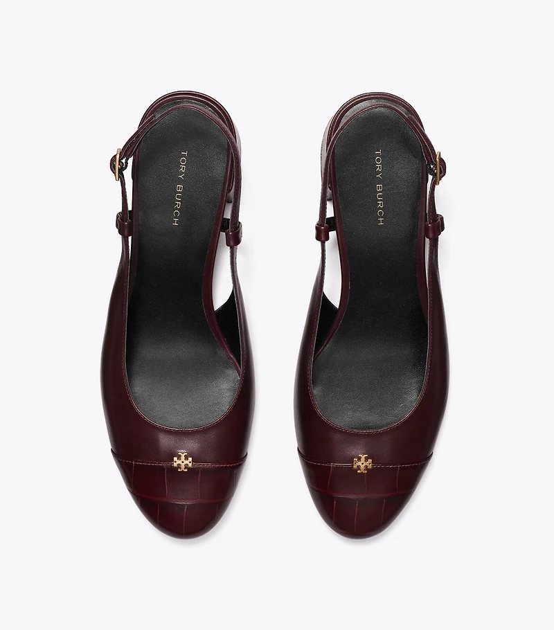 Cap-Toe Slingback Pump