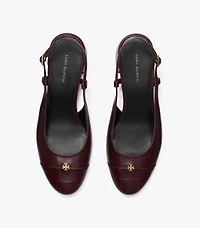 Cap-Toe Slingback Pump