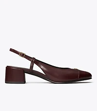 Cap-Toe Slingback Pump