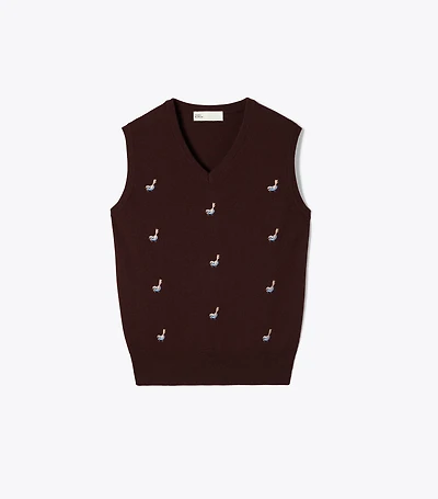 Cashmere Birdie Sweater Vest