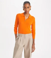 Cashmere Long-Sleeve Polo
