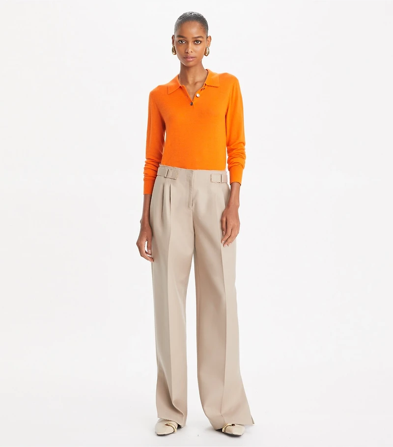 Cashmere Long-Sleeve Polo