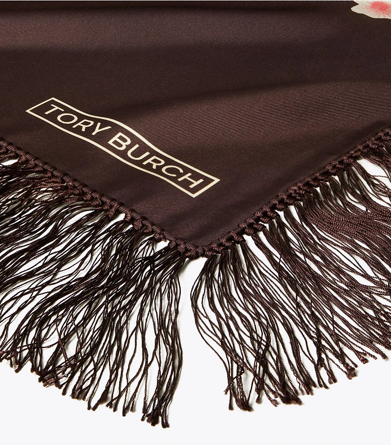 Chair Floral Silk Square