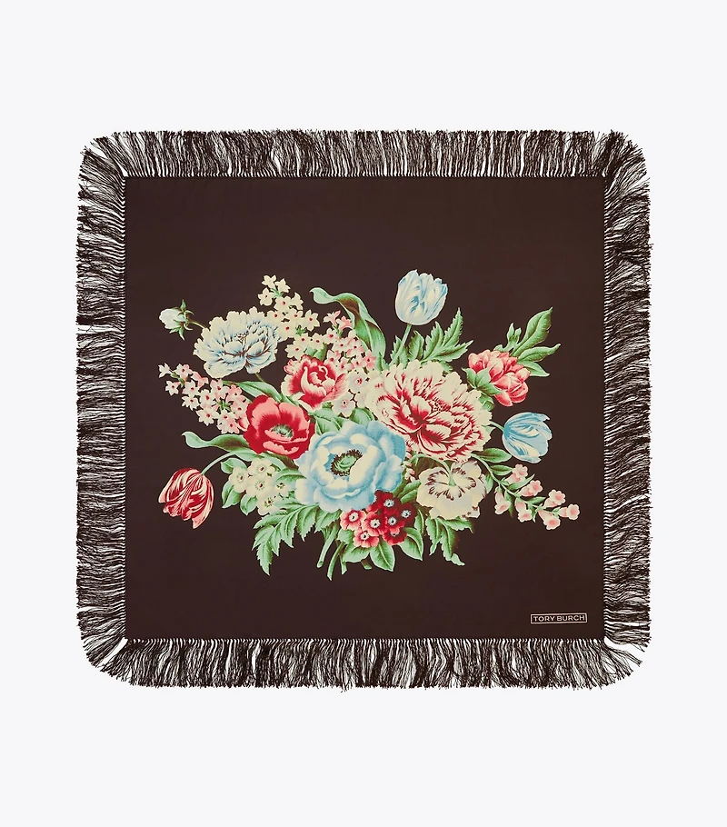 Chair Floral Silk Square