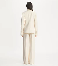Cinched Twill Blazer