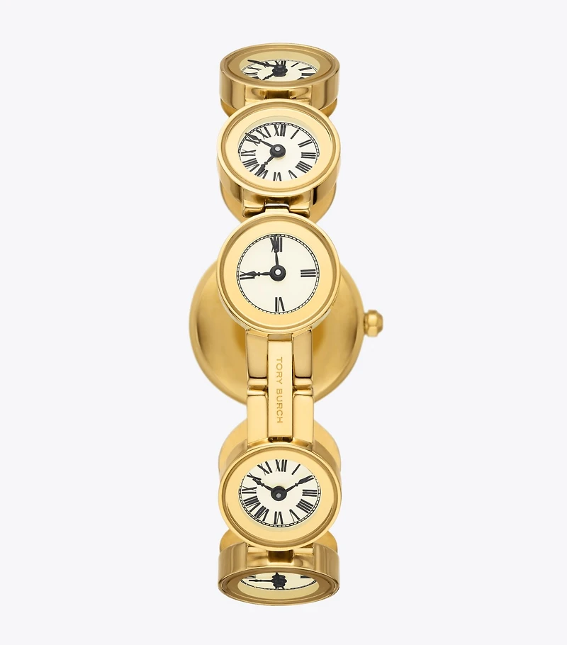 Clock Watch, Gold-Tone Stainless Steel