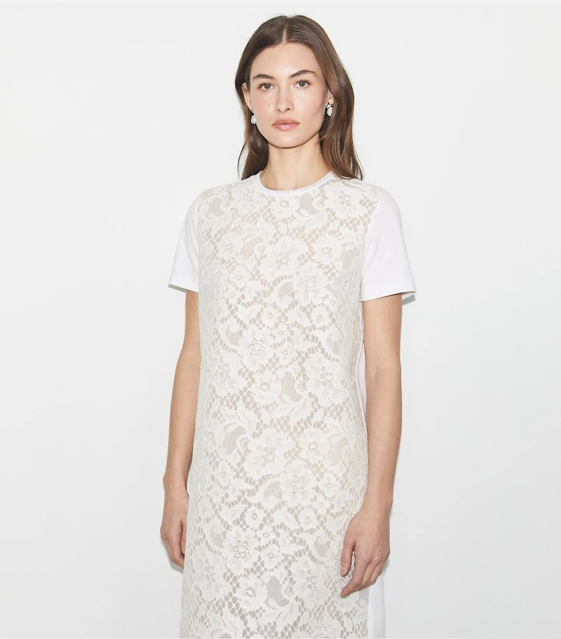 Corded Lace T-Shirt Dress
