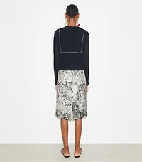 Cotton And Nylon Mesh Cardigan