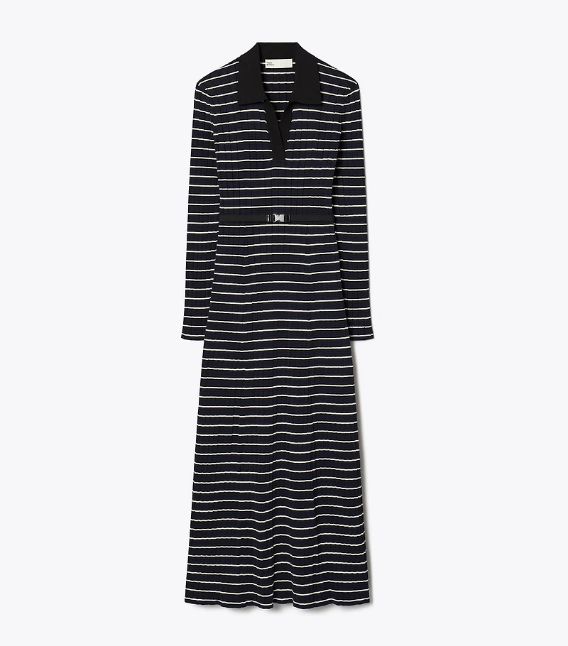 Cotton Knit Polo Dress