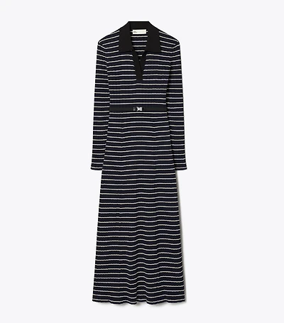 Cotton Knit Polo Dress