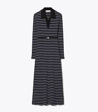 Cotton Knit Polo Dress