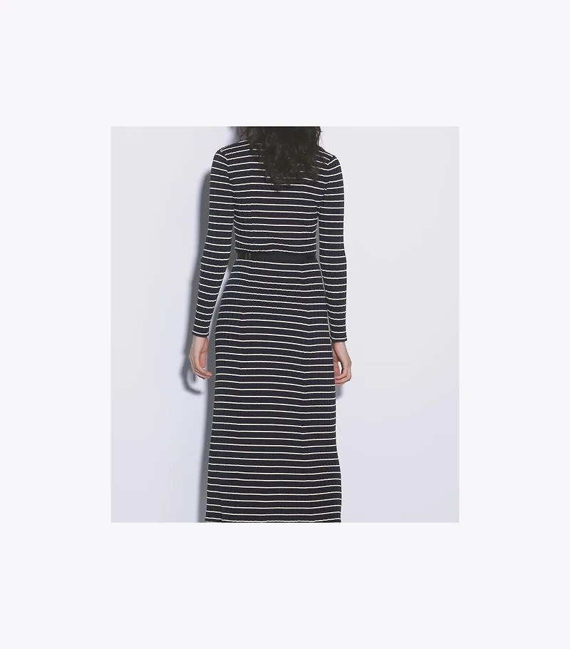 Cotton Knit Polo Dress