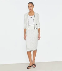 Cotton Logo Lace Cardigan