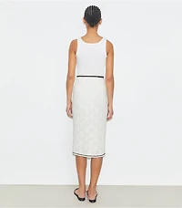 Cotton Logo Lace Skirt