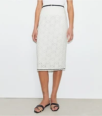 Cotton Logo Lace Skirt