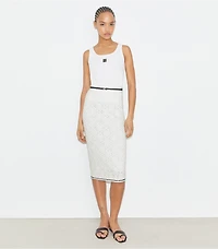 Cotton Logo Lace Skirt