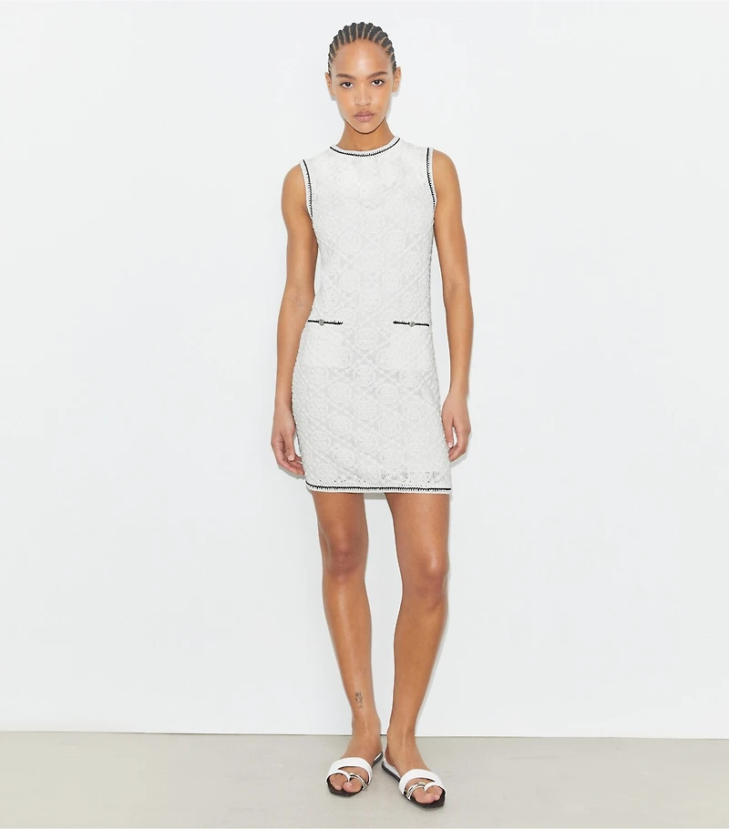 Cotton Pointelle Knitted Tank Dress