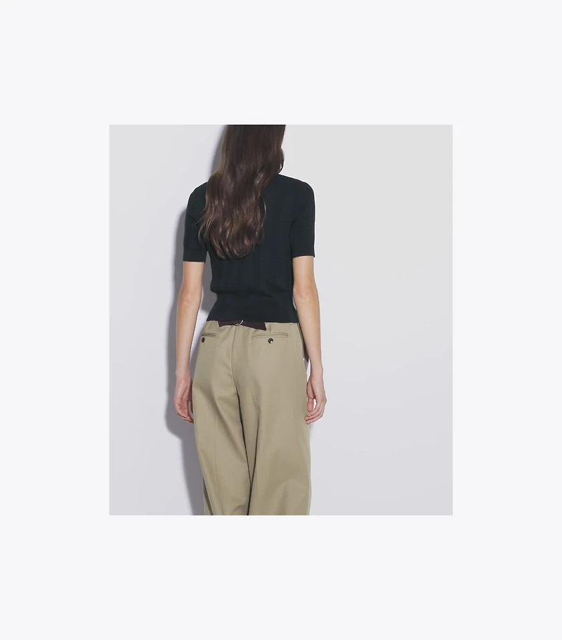 Cotton Pointelle Polo