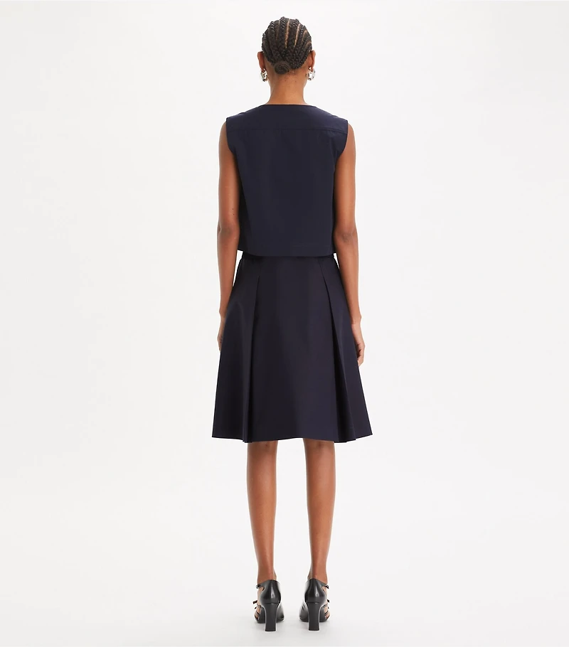 Cotton Poplin Button Top