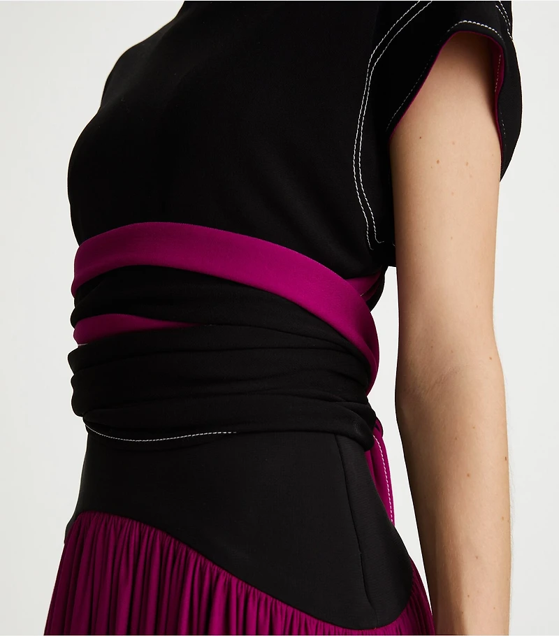 Crepe Jersey Wrap Top