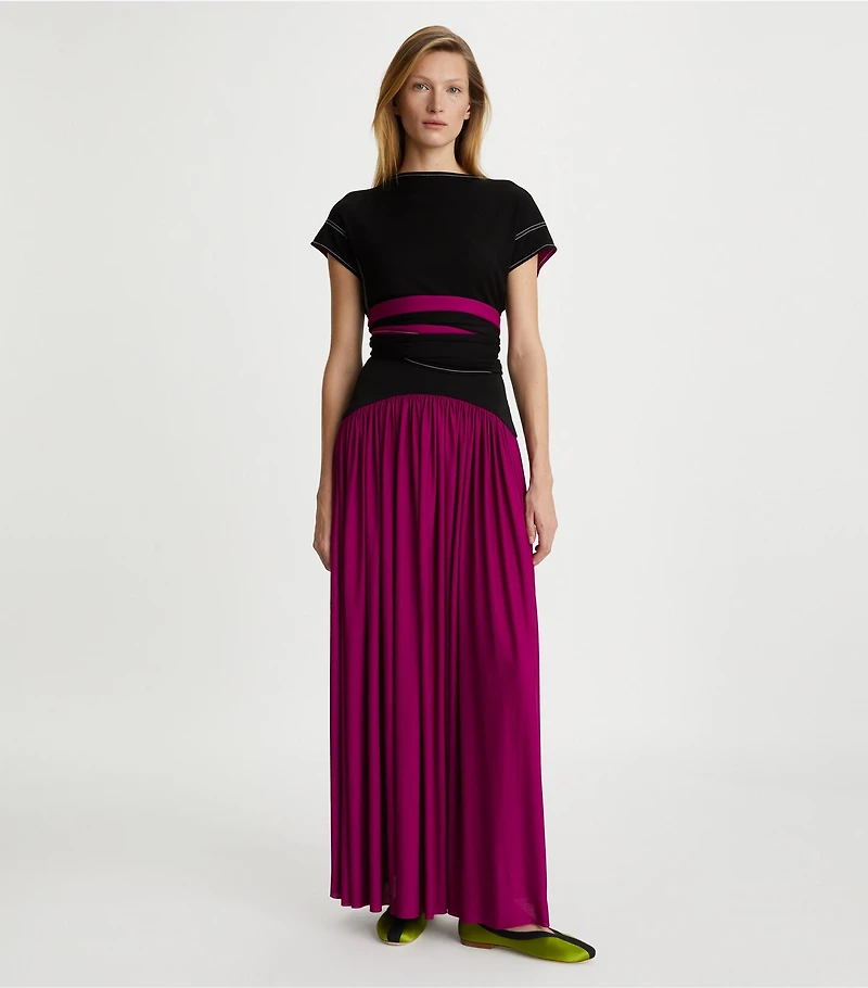 Crepe Jersey Wrap Top