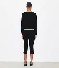 Cropped Merino Wool Cardigan