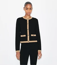 Cropped Merino Wool Cardigan