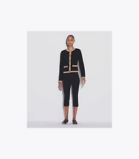 Cropped Merino Wool Cardigan