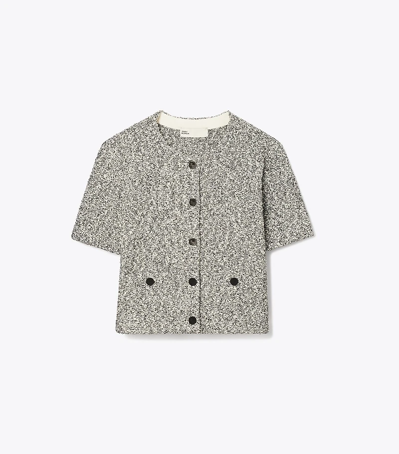 Cropped Tweed Cardigan