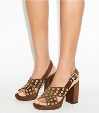 Cross-Band Heeled Sandal