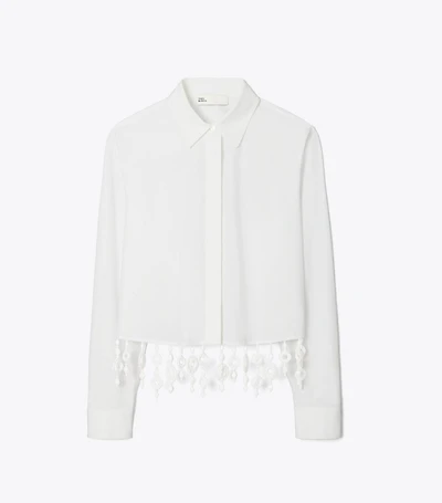 Crystal-Embellished Poplin Shirt