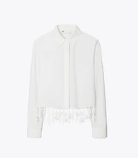 Crystal-Embellished Poplin Shirt