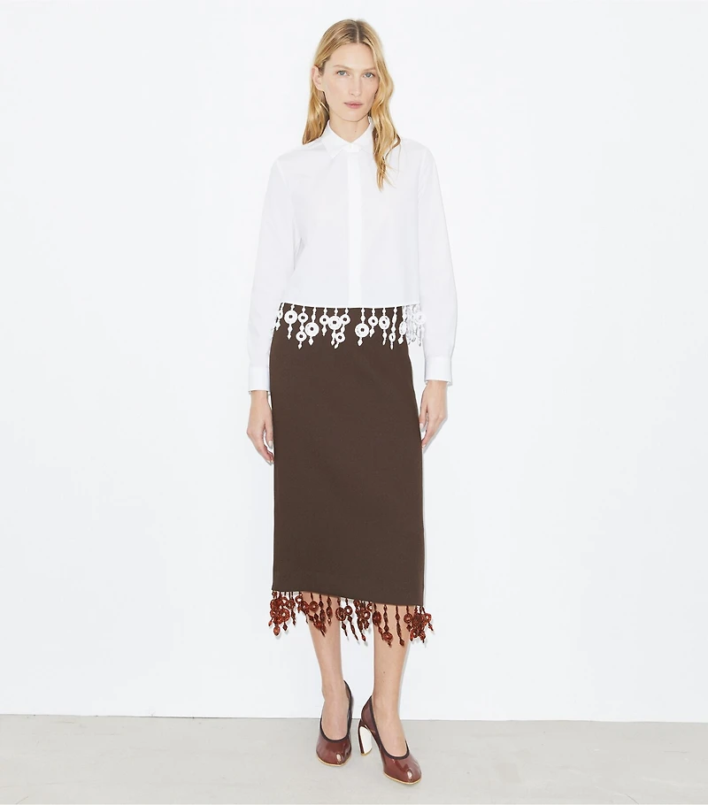 Crystal-Embellished Poplin Shirt