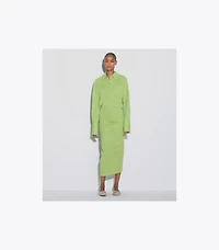 Cuffed Jacquard Dress