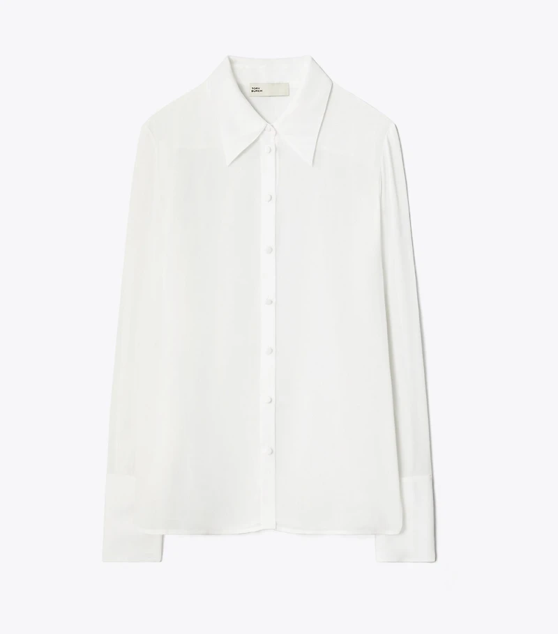 Cuffed Viscose Shirt