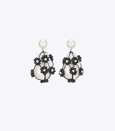 Curiosity Beaded Pearl Drop Earrings