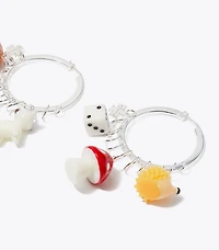 Curiosity Charm Hoop Earrings