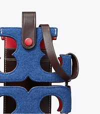 Cut Out Logo Felt Phone Crossbody