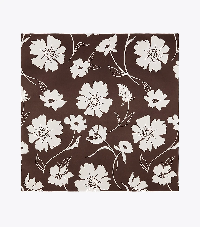 Daisy Double-Sided Silk Square Scarf