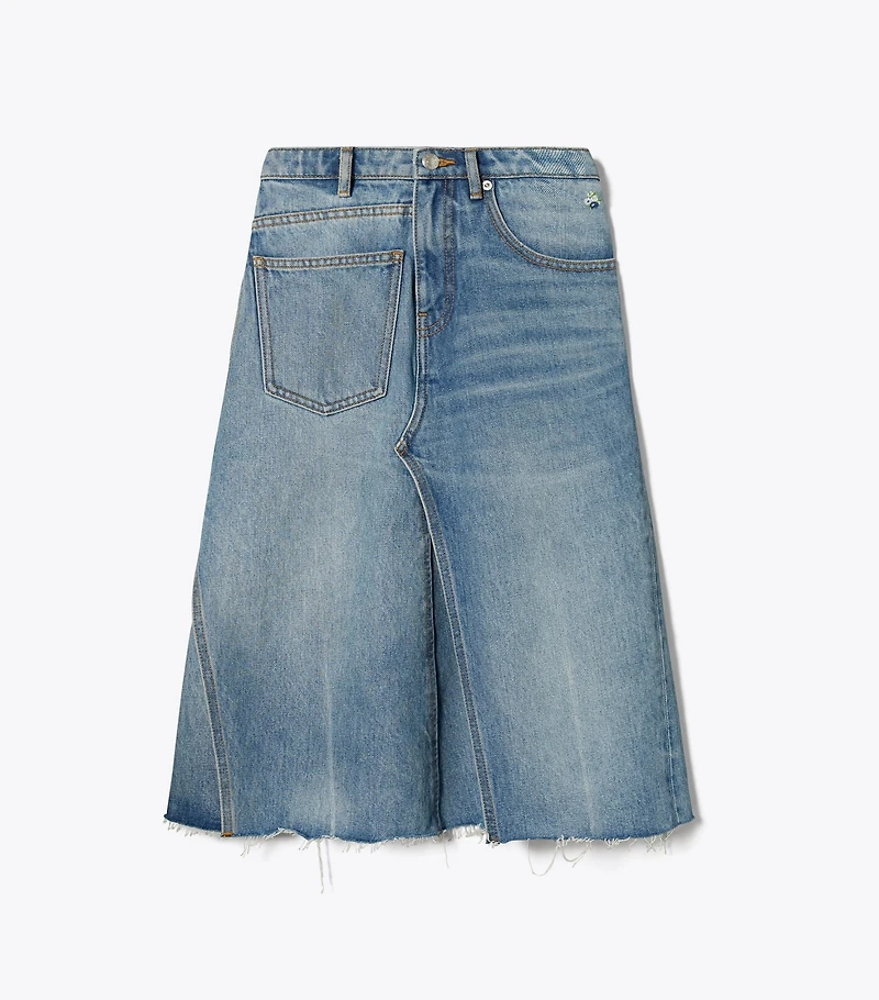 Deconstructed Denim Skirt
