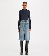 Deconstructed Denim Skirt