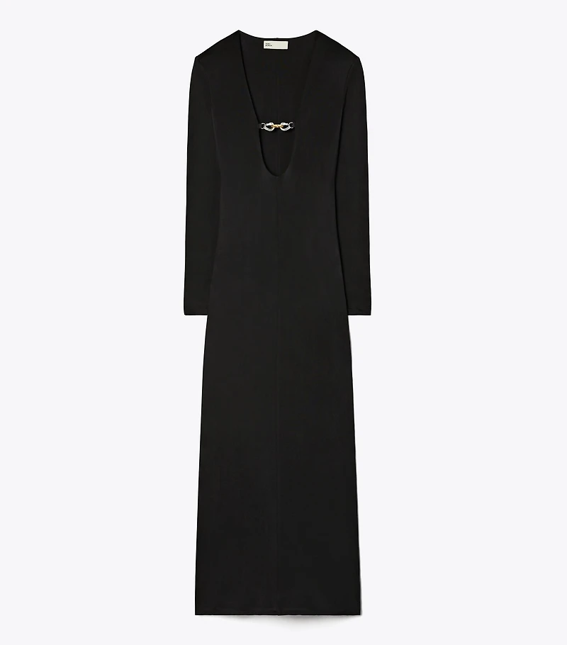 Deep U-Neck Jessa Viscose Dress