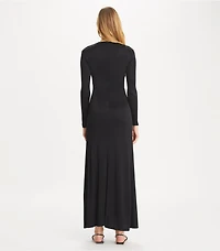 Deep U-Neck Jessa Viscose Dress