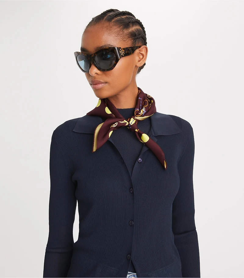 Dotted T Monogram Neckerchief