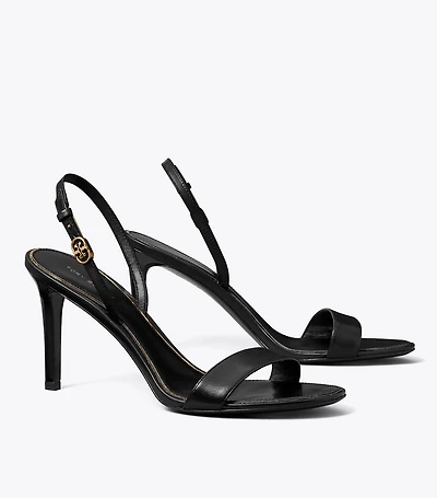 Double T Buckle Heeled Sandal