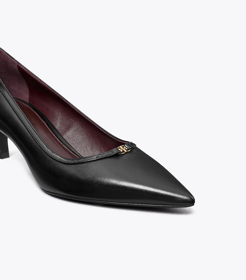 Double T Buckle Kitten Heel Pump