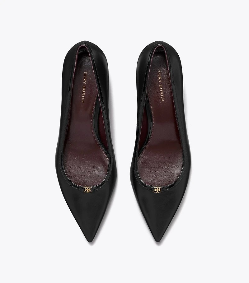 Double T Buckle Kitten Heel Pump