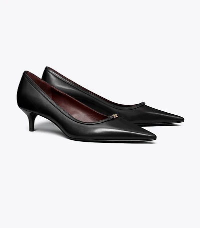 Double T Buckle Low-Heeled Pump