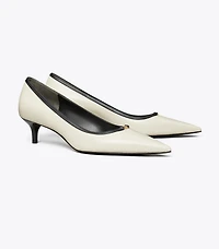 Double T Buckle Low-Heeled Pump